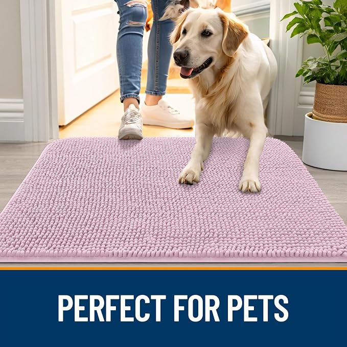 OLANLY Dog Door Mat for Muddy Paws 35x24, Absorbs Moisture and Dirt, Absorbent - Image 6