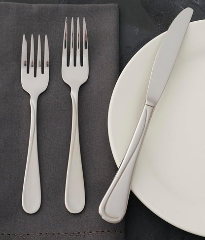 Oneida Silverware Set, Flight Everyday Flatware Salad Forks Set, Service - Image 6