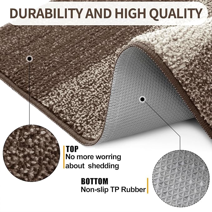 Kitinjoy Indoor Outdoor Door Mat, 50x30 Non-Slip Absorbent Dirt Trapper - Image 3