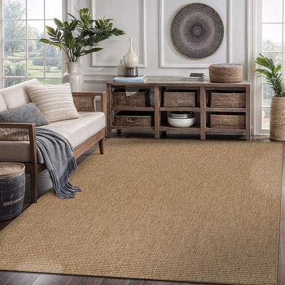 CAMILSON Easy Jute Rug 5x7, Indoor Outdoor Natural Color Farmhouse Area Rugs - Image 5