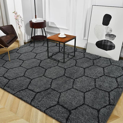 TWINNIS Super Soft Shaggy Rugs Fluffy Carpets, 6x9 Feet, Indoor Modern Plush - Image 9
