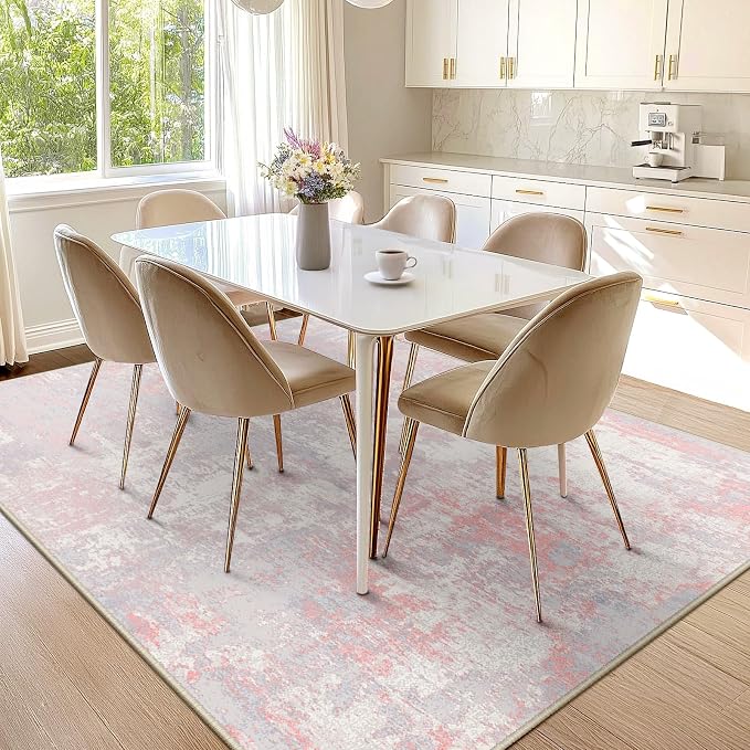 RELEANY Washable Area Rugs 6'x9' Non-Slip Modern Abstract Soft - Image 7