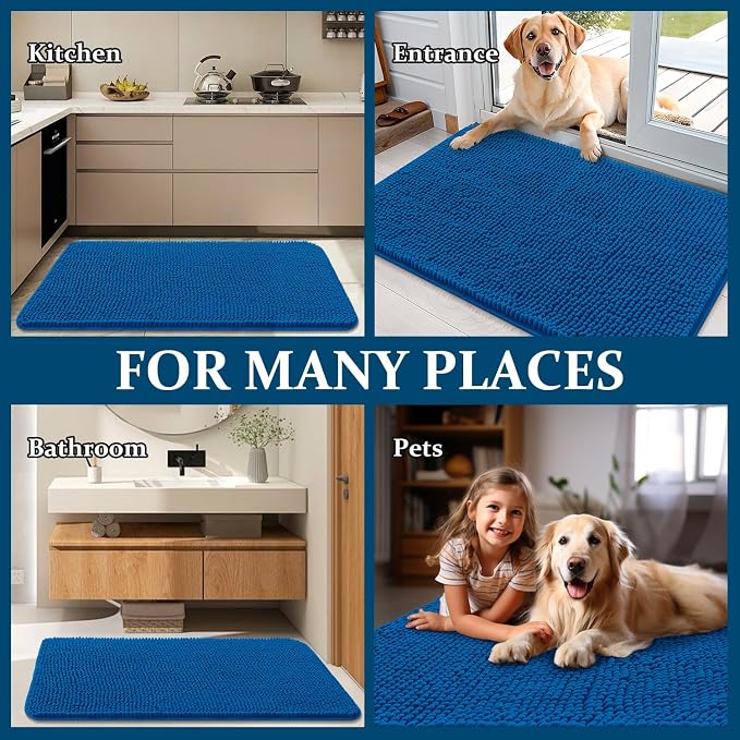 OLANLY Dog Door Mat for Muddy Paws 50x30, Absorbs Moisture and Dirt, Absorbent - Image 8