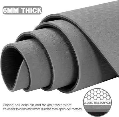 UMINEUX Large Yoga Mat for Men and Women 1/4 & 2/5 Inch Extra Thick TPE Fitness - Image 4