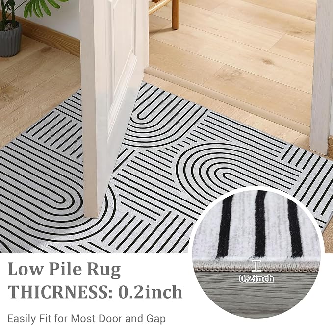 Washable Rug 4ft Area Rugs for Living Room, Abstract Rug for Bedroom, Soft - Image 7