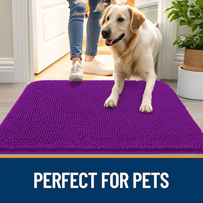 OLANLY Dog Door Mat for Muddy Paws 50x30, Absorbs Moisture and Dirt, Absorbent - Image 6