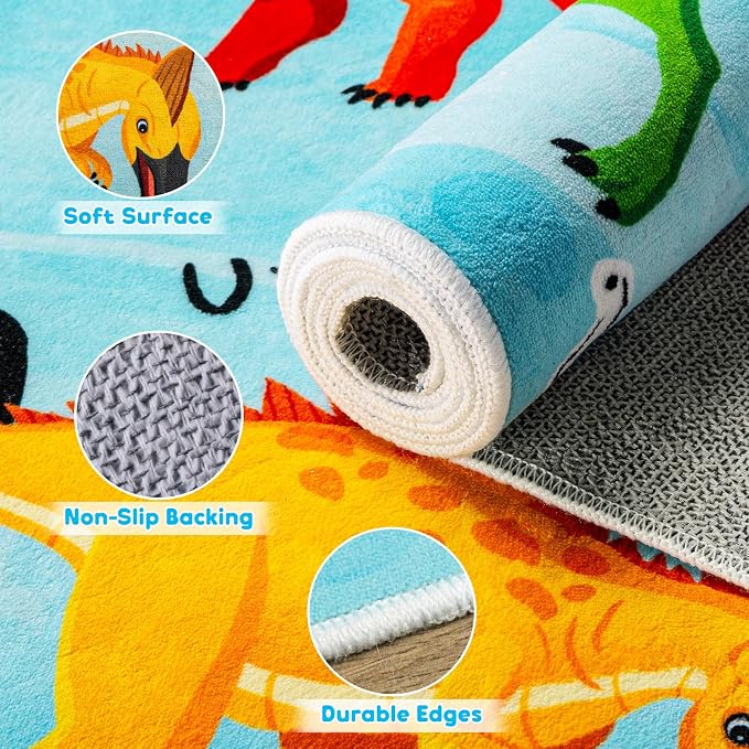 5x7 ABC Classroom Rug for Kids Playroom, Alphabet Rug - Image 6