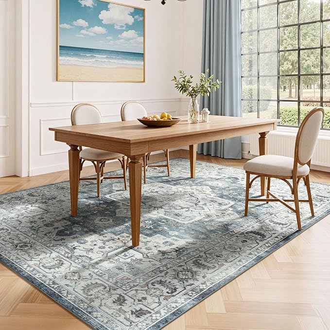 Lessymo 2 x 3 Runner Rug, Machine Washable Entryway Rugs Boho Faux Wool Low - Image 7