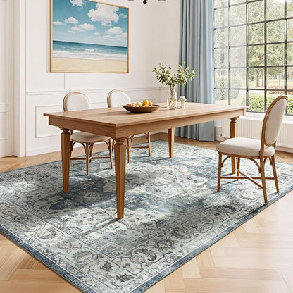 Lessymo 2 x 3 Runner Rug, Machine Washable Entryway Rugs Boho Faux Wool Low - Image 7