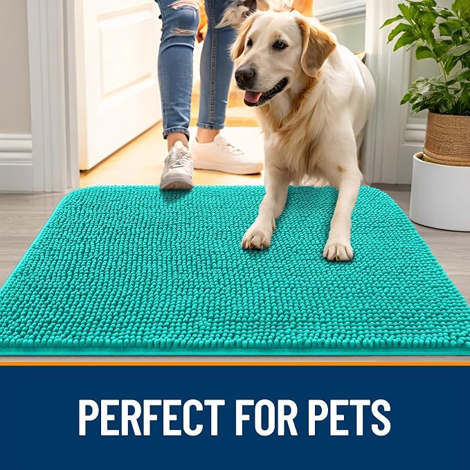 OLANLY Dog Door Mat for Muddy Paws 24x16, Absorbs Moisture and Dirt, Absorbent - Image 6