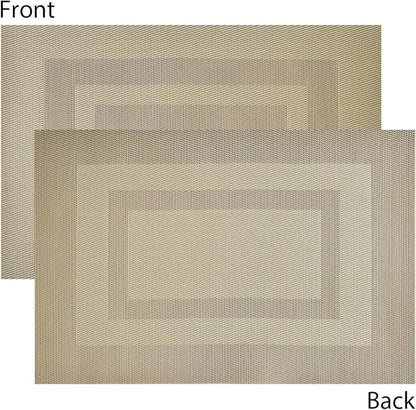 PIGCHCY Placemats Set of 8 Washable Durable Place Mats Vinyl Heat Resistant - Image 3