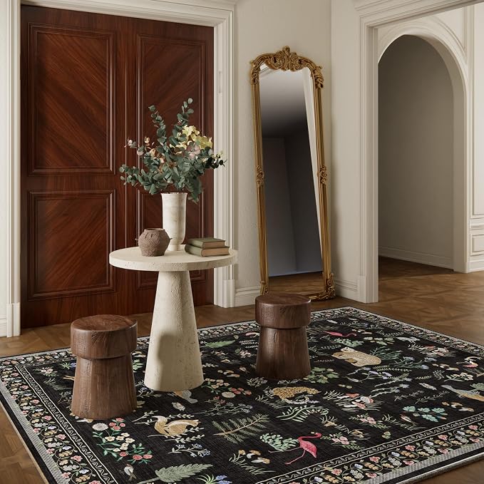 6x9 Area Rugs for Living Room: Washable Rug Vintage Rugs Stain Resistant Non - Image 7