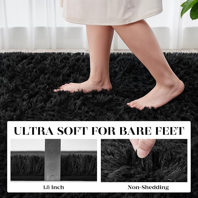 Area Rug for Living Room Bedroom: 4x6 Soft Fluffy Shag Rugs Upgrade Non-Slip - Image 6