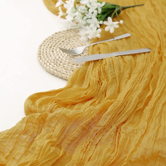 1 Pack Cheesecloth Table Runner 10Ft Christmas Gauze Boho Table Runners - Image 7