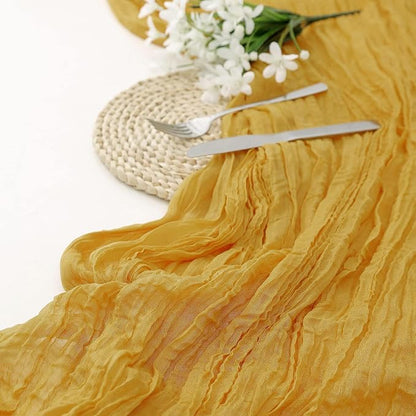 1 Pack Cheesecloth Table Runner 10Ft Christmas Gauze Boho Table Runners - Image 7