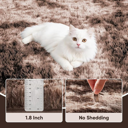 8x10 Area Rugs for Living Room Bedroom:Soft Fluffy Shag Upgrade Non-Slip High - Image 5