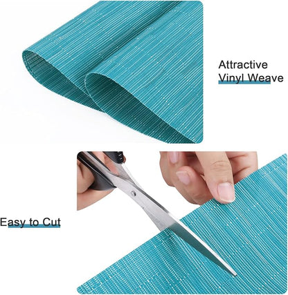 SHACOS Wedge Shape Placemats Set of 4 Round Table Placemats Heat Resistant - Image 9