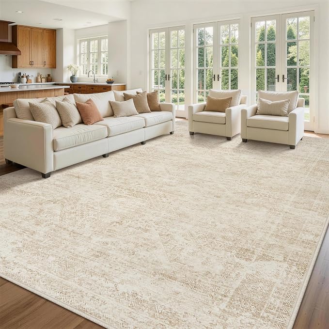 8x10 Area Rugs for Living Room Rug Washable: Abstract Large Rug for Dining Room - Image 9