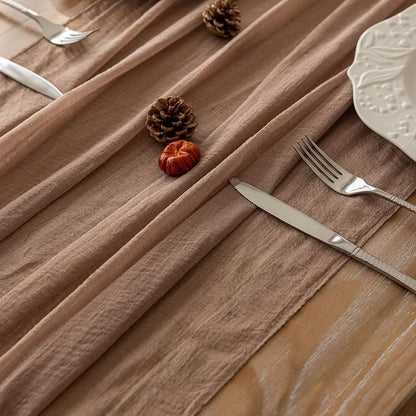 Nude Cheesecloth Table Runner 120 Inches - Image 3