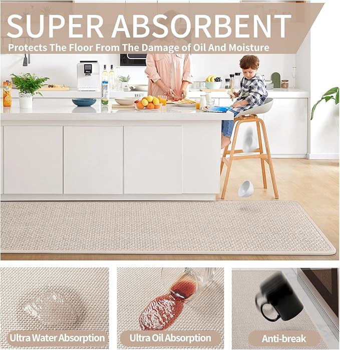 YDKGL Kitchen mats for Floor Water and Oil Absorbent Runner Rugs for Kitchen - Image 5