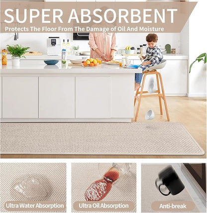 YDKGL Kitchen mats for Floor Water and Oil Absorbent Runner Rugs for Kitchen - Image 5