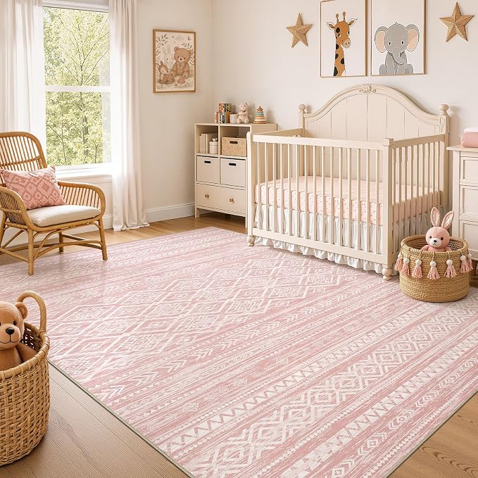 Nakagishi Area Rug Living Room Rugs: 10x12 Large Soft Machine Washable Boho by NakagishiAreaRug
