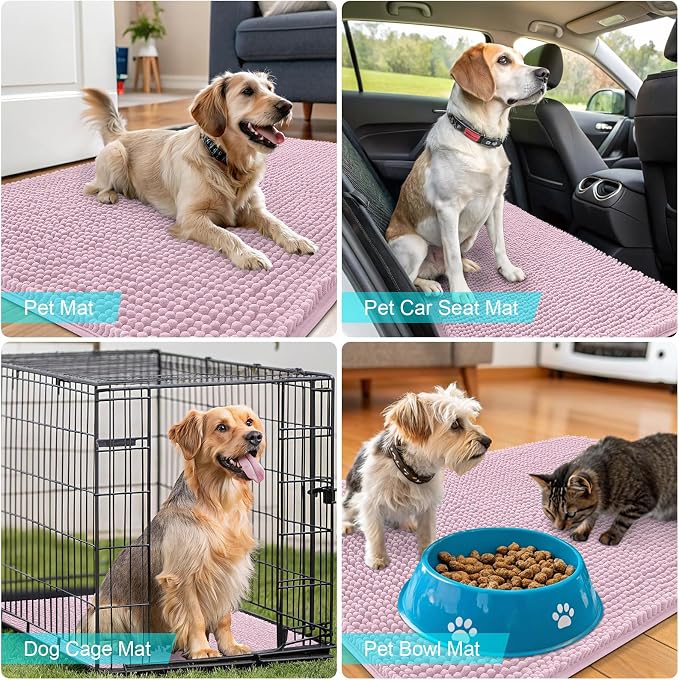 OLANLY Dog Door Mat for Muddy Paws 47x24, Absorbs Moisture and Dirt, Absorbent - Image 7