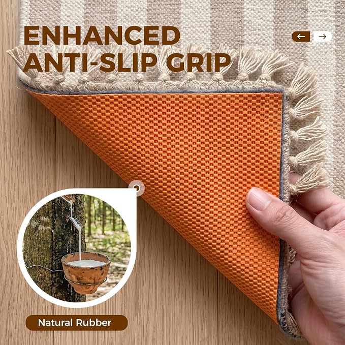 Rug Pad 3 x 5 Ft Non-Slip, Felt and Natural Rubber Backing, 1/4" Thick - Image 4