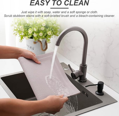 Placemats Set of 6 Washable Indoor | Outdoor Vinyl Place Mats - Image 3