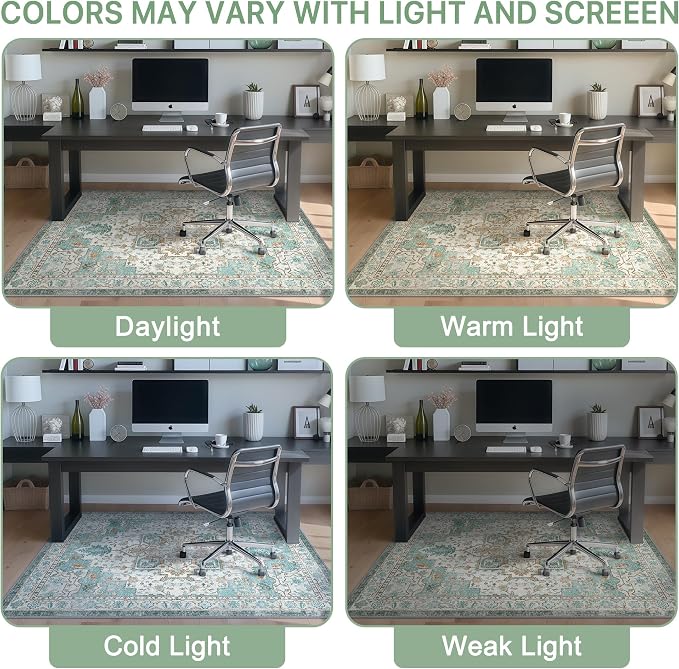 48"x60" Office Chair Mat for Hardwood Tile Floor, Under Desk Carpet Protector - Image 6