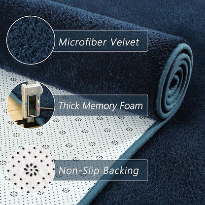 4x6 Feet Navy Blue Area Rugs for Bedroom, Indoor Washable Memory Foam Rug for - Image 4
