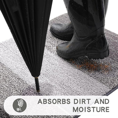 Kitinjoy Indoor Outdoor Door Mat, 40x24 Non-Slip Absorbent Dirt Trapper - Image 2