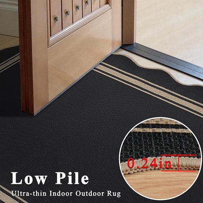 6x9 Scalloped Rug Easy Jute Washable Outdoor Patio Rug - Image 7