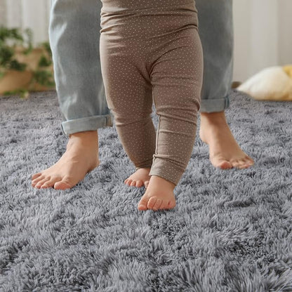 YJ.GWL Area Rugs for Bedroom, 2x3 Door Mat Washable Small Grey Bedside Rug - Image 2
