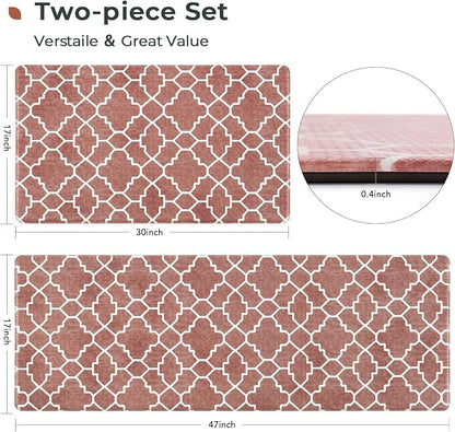 FRESHMINT Kitchen Mat Set of 2, Anti-Fatigue Cushioned Kitchen Mats - Image 6
