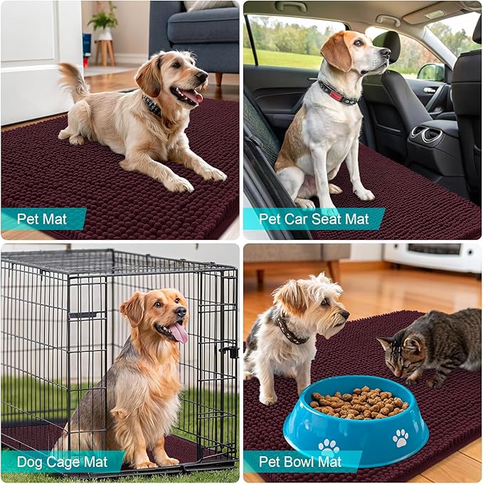OLANLY Dog Door Mat for Muddy Paws 70x46, Absorbs Moisture and Dirt, Absorbent - Image 7
