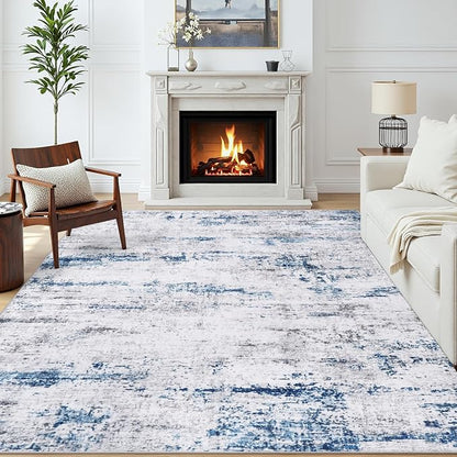 Area Rugs 6x9 Living Room: Large Modern Abstract Washable Rug Soft Anti-Skid - Image 2