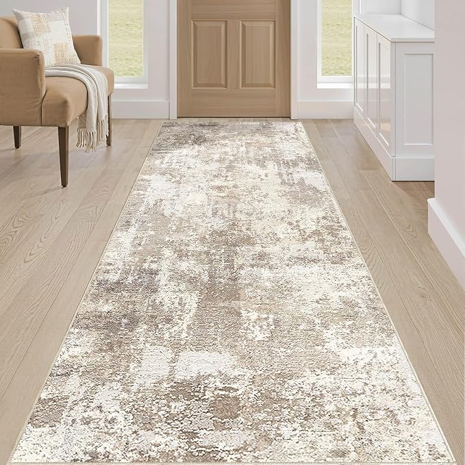 Runner Rug Kitchen Washable Rugs: 3x8 Non-Slip Abstract Soft Modern Stain - Image 4