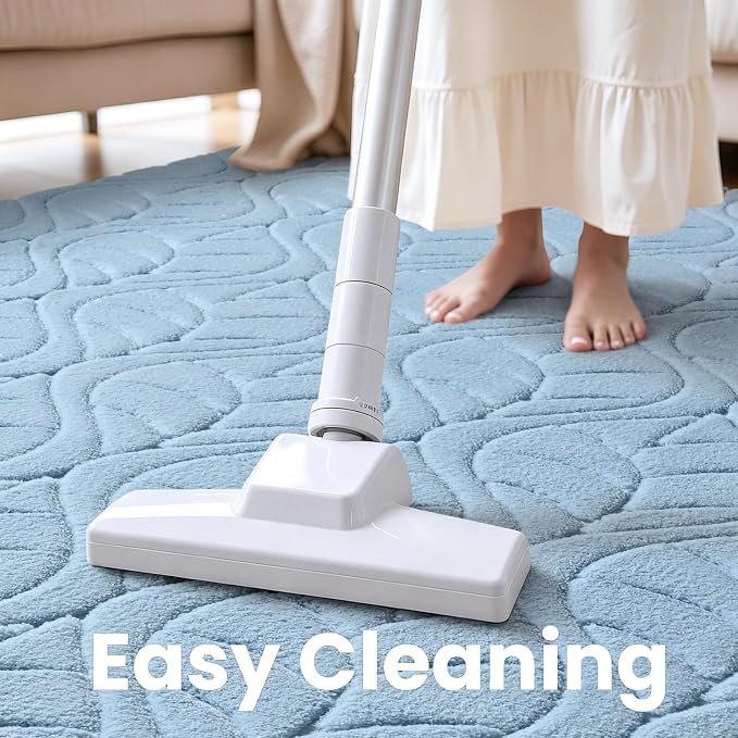 Macgace 3x5 Blue Area Rug, Washable Shag Carpet, Kids Room Nursery Rugs - Image 8