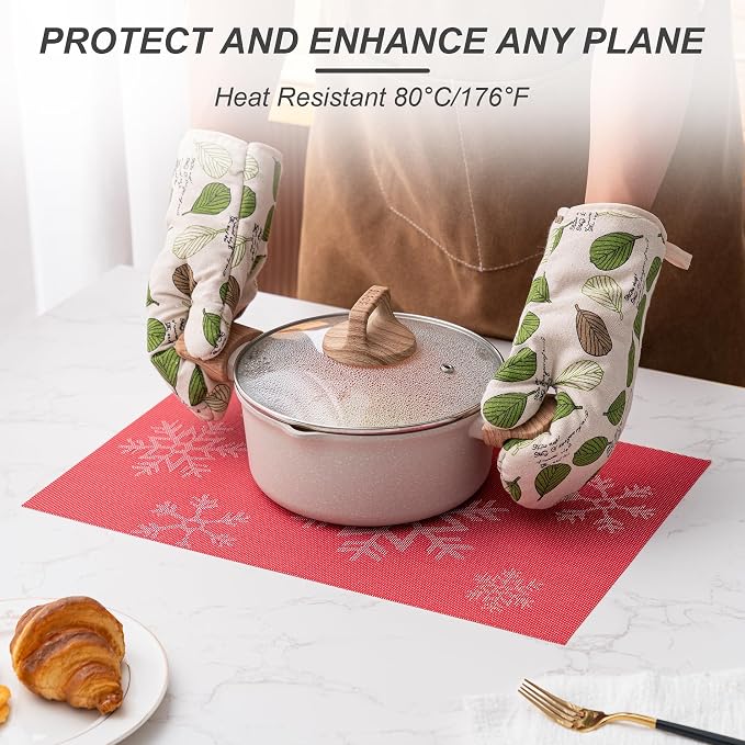 Placemats Set of 4 Washable Indoor | Outdoor Vinyl Place Mats - Image 3