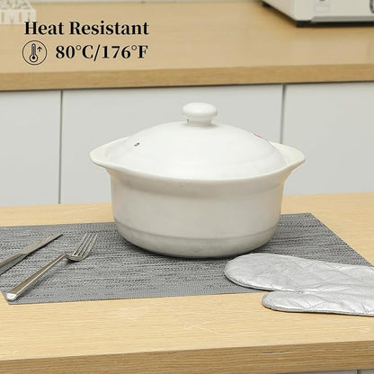 Leetaltree Grey Placemats, Heat Resistant Non-Slip Place mats - Image 5