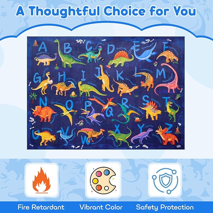 3x5 ABC Classroom Rug for Kids Playroom, Alphabet Rug - Image 4