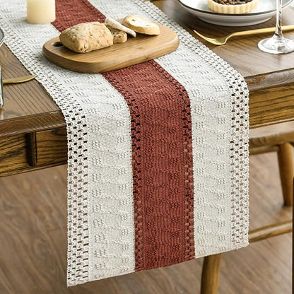 Artoid Mode Caramel Farmhouse Rustic Table Runner 12x90 Inch | Seasonal Holiday by ArtoidMode