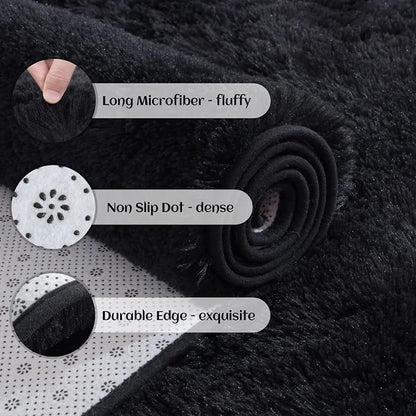 YJ.GWL Fluffy Runner Rug for Bedroom Living Room Soft Shag Rugs 2x6 Feet - Image 4