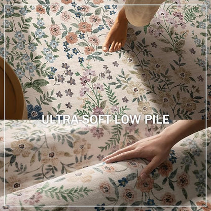 Machine Washable Rugs for Living Room: 5x7 Area Rugs for Bedroom Vintage Stain - Image 5