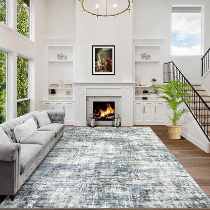 4x6 Area Rugs Washable Rug: Modern Abstract Living Room Rug Soft Anti-Skid Thin by GENTDRIZZ