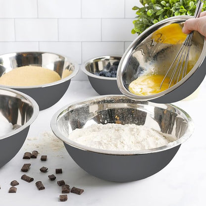 Stainless Steel Mixing Bowls Set, 5-Piece Meal Prep & Food Storage | .75 - Image 6