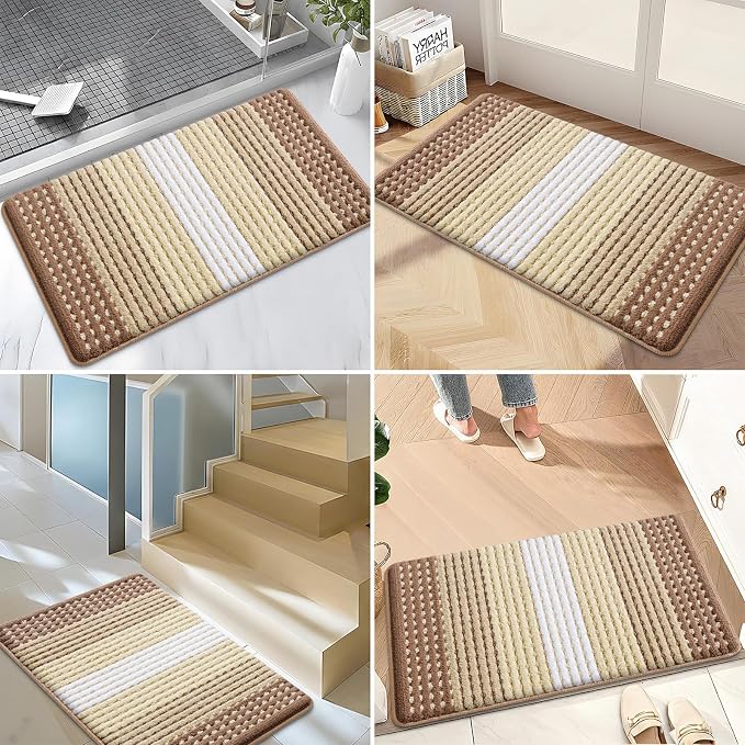 Kitinjoy Indoor Outdoor Door Mat, 30x17 Non-Slip Absorbent Dirt Trapper - Image 6