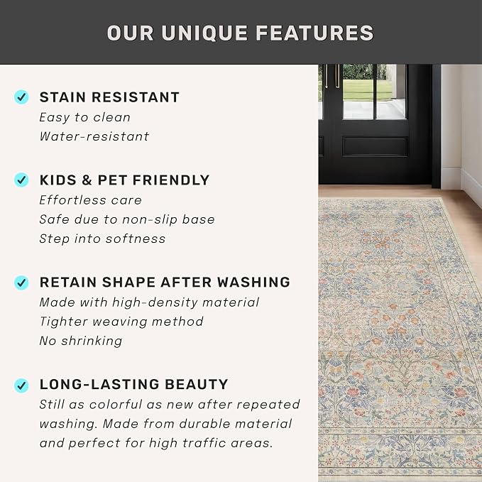 Washable Bathroom Rugs, Non-Slip Small Throw Rug - Image 6