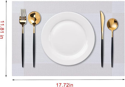 Placemats Set of 4 Washable Indoor | Outdoor Vinyl Place Mats - Image 2